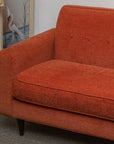 Vintage Orange Chenille Sofa
