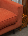 Vintage Orange Chenille Sofa