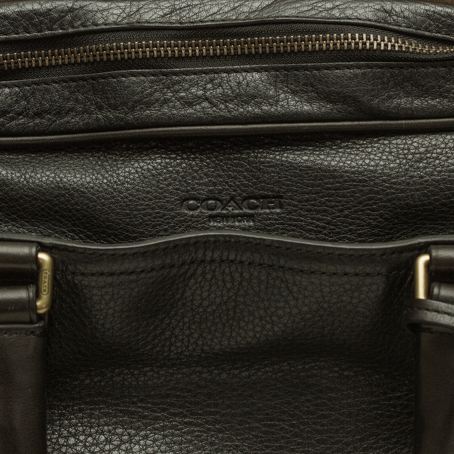 Black Leather Briefcase by Coach