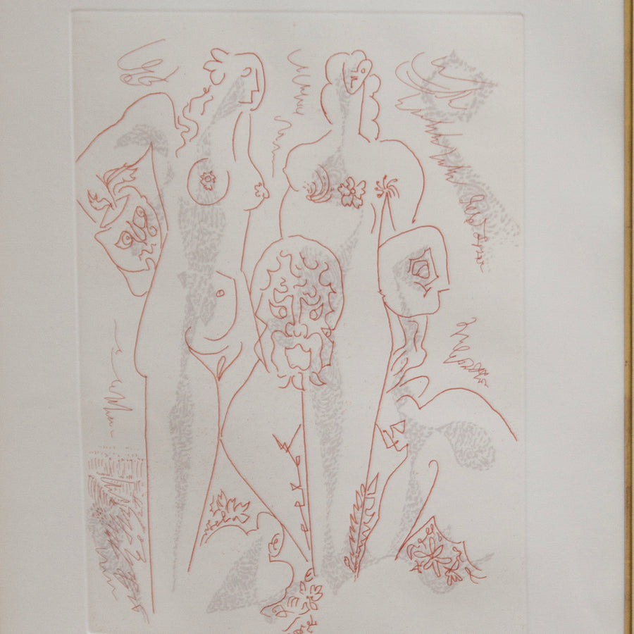 Vintage Andre Masson Signed Artist Proof Lithograph