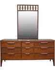 Vintage Mid Century Dresser with Mirror by Johnson Carper