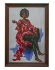 Vintage Original Signed Painting of a Woman
