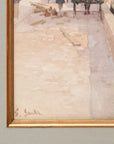 Antique Fernand Gaulis Signed Original Watercolor Circa 1886