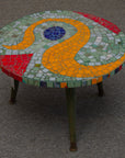 Three Vintage Mosaic Tile Accent Tables