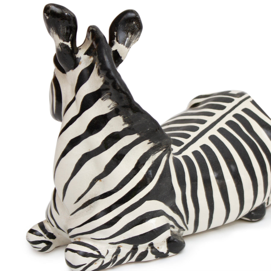 Vintage Italian Mid Century Ceramic Zebra