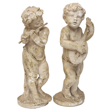 A Pair of German Carved Garden Statues