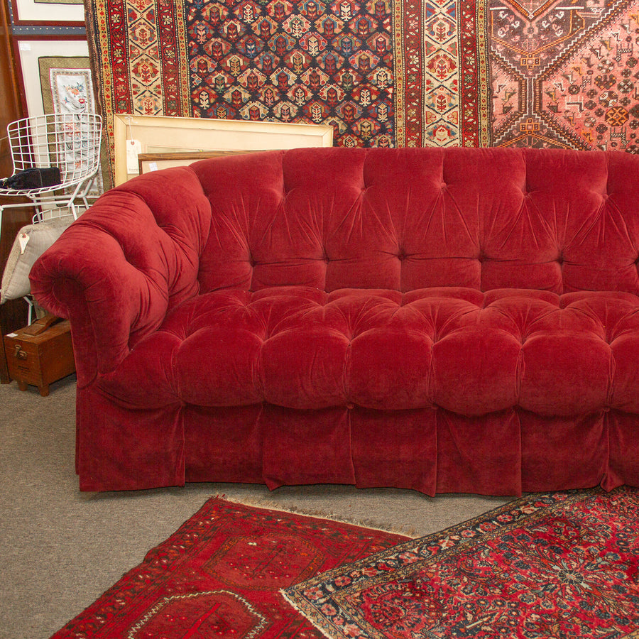 Vintage Tufted Velvet Sofa by Sherrill