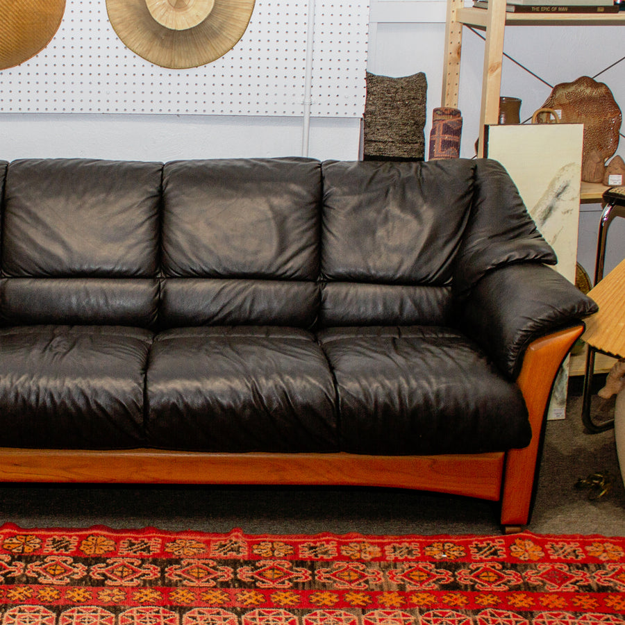 Three Piece Leather Sectional by Ekorness
