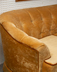 Vintage Tufted Velvet Three Cushion Sofa