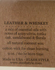 Stash Style Leather & Whiskey Scent Candle - 9oz