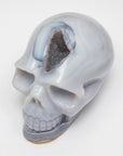 Carved Geode Skull